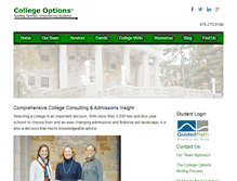 Tablet Screenshot of college-options.com